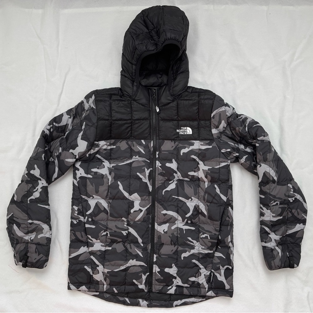 The North Face Kids Puffer Jacket - Black and Gray Camo